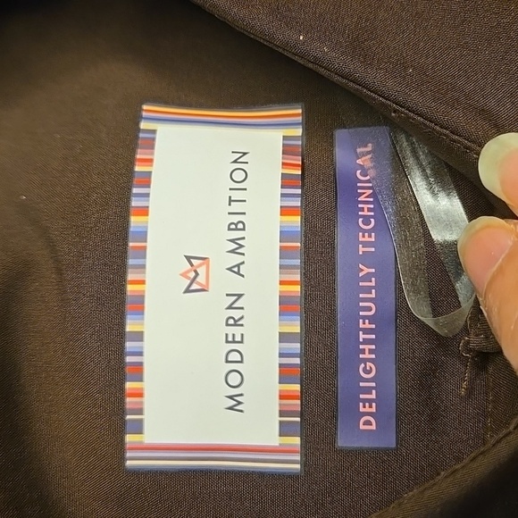 Modern Ambition Long Sleeve Tie-waist Shirtdess Size M - Picture 5 of 6